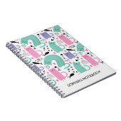 Niedliches Katzen Muster Notizblock (Rechte Seite)