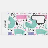 Niedliches Katzen Muster Samsung Galaxy Hülle (Rückseite (Horizontal))