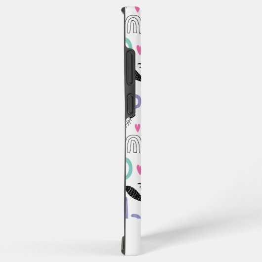 Niedliches Katzen Muster Samsung Galaxy Hülle (Rechte Seite)