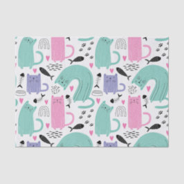 Niedliches Katzen Muster Seidenpapier