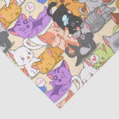 Niedliches Katzen-Muster Seidenpapier (Detail)