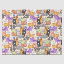 Niedliches Katzen-Muster Seidenpapier