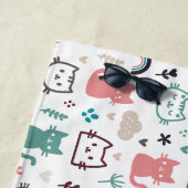 Niedliches Katzen Muster Strandtuch (Beispiel)