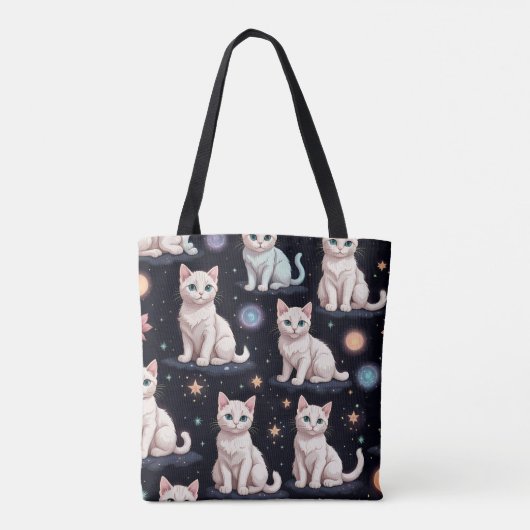 Niedliches Katzen Muster Tasche (Rückseite)