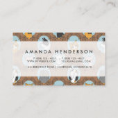 Niedliches Katzen-Muster Visitenkarte (Rückseite)