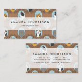 Niedliches Katzen-Muster Visitenkarte (Vorne/Hinten)