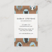 Niedliches Katzen-Muster Visitenkarte (Rückseite)