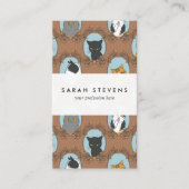 Niedliches Katzen-Muster Visitenkarte (Vorderseite)