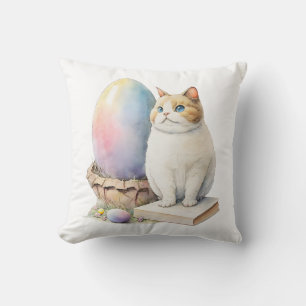 Niedliches Katzen Ostereier Happy Ostertag, Osterk Kissen
