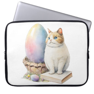 Niedliches Katzen Ostereier Happy Ostertag, Osterk Laptopschutzhülle