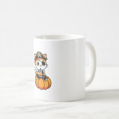 Niedliches Katzen Pirate trinken Boba Tea Hallowee Kaffeetasse (VorderseiteRechts)