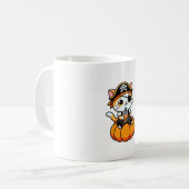 Niedliches Katzen Pirate trinken Boba Tea Hallowee Kaffeetasse (Vorderseite Links)