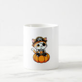 Niedliches Katzen Pirate trinken Boba Tea Hallowee Kaffeetasse (Mittel)