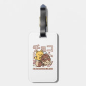 Niedliches Katzen Schokolade Milchkarton Kawaii Ku Gepäckanhänger (Rückseite vertikal)