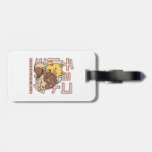 Niedliches Katzen Schokolade Milchkarton Kawaii Ku Gepäckanhänger (Rückseite horizontal)