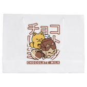 Niedliches Katzen Schokolade Milchkarton Kawaii Ku Große Geschenktüte (Rückseite)