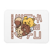 Niedliches Katzen Schokolade Milchkarton Kawaii Ku Magnet (Horizontal)