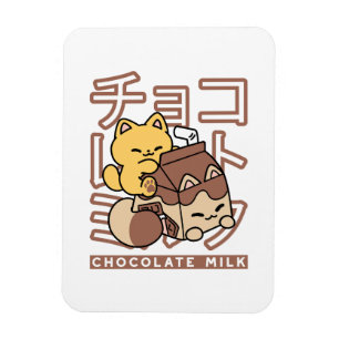 Niedliches Katzen Schokolade Milchkarton Kawaii Ku Magnet