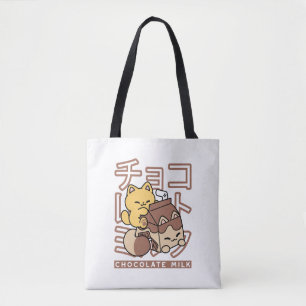 Niedliches Katzen Schokolade Milchkarton Kawaii Ku Tasche