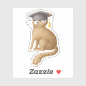 Niedliches Katzen-Schulbuch Aufkleber (Blatt)