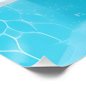 Niedliches Katzen Schwimmen im Pool Funny Poster (Ecke)