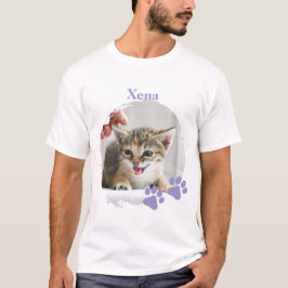 Niedliches Katzen-Tier mit individuellem Namen T-Shirt