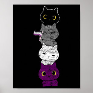 Niedliches Katzen Tierace Pride Monat Lgbtqia Aual Poster