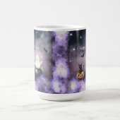 Niedliches Katzen und Geisterhaus Kaffeetasse (Mittel)