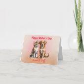 Niedliches Katzen- und Hundefarben Karte (Vorderseite)