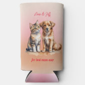 Niedliches Katzen- und Hundefarben Selters Dosenkühler (Vorderseite)