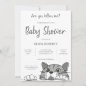 Niedliches katzenBaby Duschgeschlecht neutral Einladung (Vorderseite)