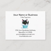 Niedliches Katzenbadetier Visitenkarte (Rückseite)