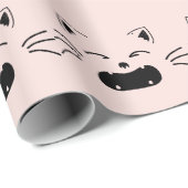 Niedliches Katzendesign | Adortable felines Artwor Geschenkpapier (Rolleneckpunkt)
