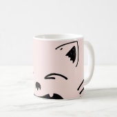 Niedliches Katzendesign | Adortable felines Artwor Kaffeetasse (VorderseiteRechts)