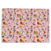 niedliches Katzendesign für Katzenliebhaber- Große Geschenktüte (Rückseite)