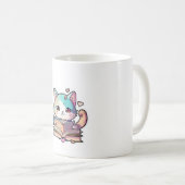 niedliches Katzendesign Kaffeetasse (VorderseiteRechts)
