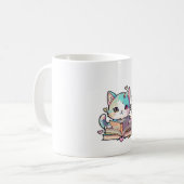 niedliches Katzendesign Kaffeetasse (Vorderseite Links)