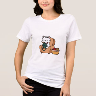 niedliches Katzendesign Katzen lieben Design Tri-Blend Shirt