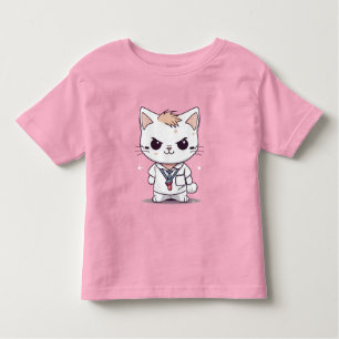 Niedliches Katzendesign Kleinkind T-shirt