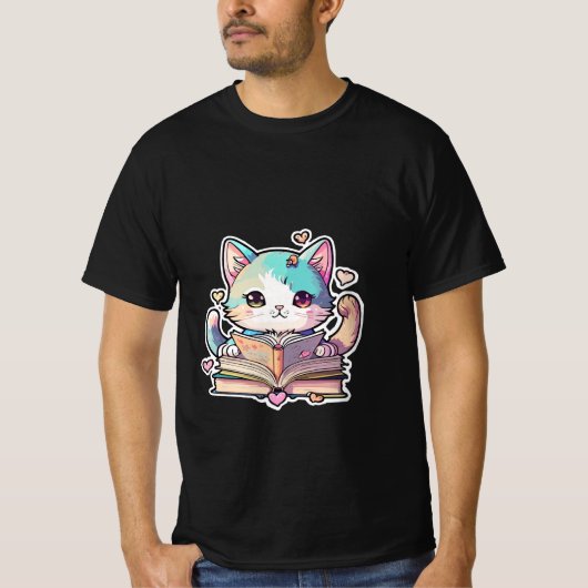 niedliches Katzendesign T-Shirt (Vorderseite)