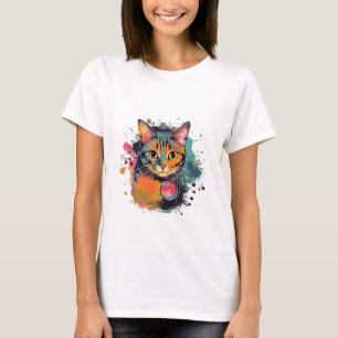 niedliches Katzendesign T-Shirt