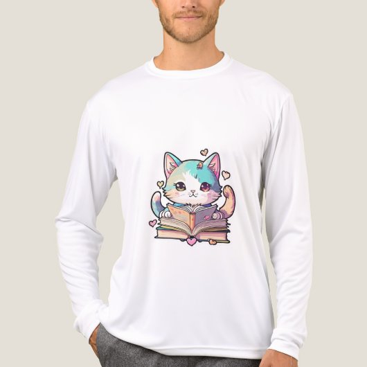 niedliches Katzendesign Tri-Blend Shirt (Vorderseite)