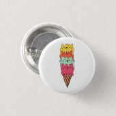 Niedliches Katzeneis | Kawaii Kittens Button (Vorne & Hinten)