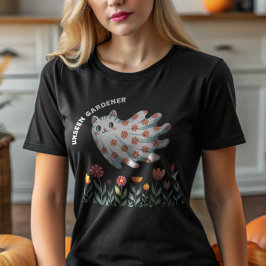 Niedliches katzengeistiges Ghost-Gärtner Halloween T-Shirt