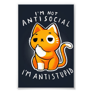 Niedliches Katzengeschenk | Katze zum Geburtstag Fotodruck