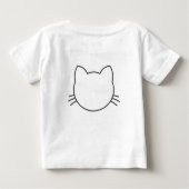Niedliches Katzengesicht. Baby T-shirt (Rückseite)