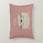 Niedliches Katzengesicht Dekokissen (Vorderseite(Vertikal))