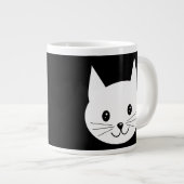 Niedliches Katzengesicht. Jumbo-Tasse (Vorderseite Rechts)