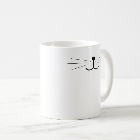 Niedliches Katzengesicht Kaffeetasse (VorderseiteRechts)