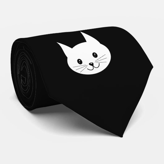 Niedliches Katzengesicht. Krawatte (Gerollt)